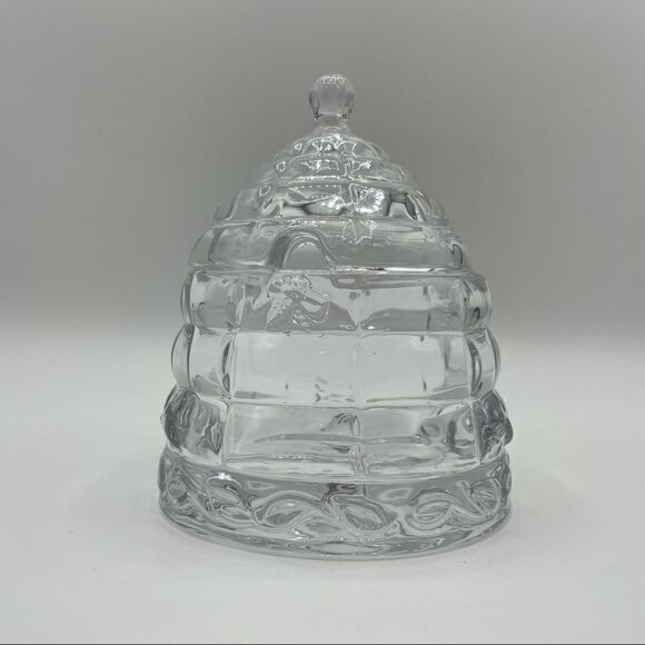 Studio Crystal Silversmiths Clear Honey Pot - Picture 1 of 4
